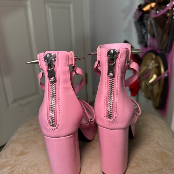WIDOW dollskill pink Strappy Spiked Sandals - Picture 6 of 11